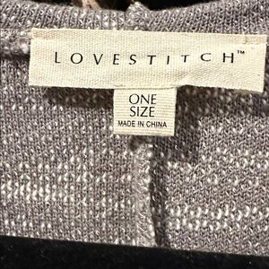 NWOT LOVESTITCH Knit Pull Over Taupe Hoodie Shawl One Size